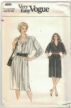 Very Easy Vogue 8595 Pullover Shirt Dress Pattern 1980s Choose Size Uncut - £14.17 GBP