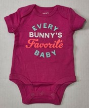 Carters Easter Bodysuit For Girls Size Newborn 3 6 or 9 Months Bunny&#39;s Favorite - £1.19 GBP
