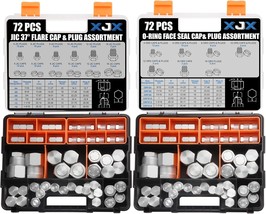 Xjx 144-Piece Jic And Orfs Cap And Plug Kit, Hydraulic Hose Caps And Plu... - £115.47 GBP