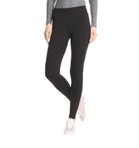 HUE Womens Wide Comfortable Waistband 1 Pack Cotton Leggings Size M Color Black - £26.57 GBP