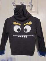 Nwt - Sovereign Code Monster Face Boy&#39;s Size 5 Gray Long Sleeve Zip Hoodie - £14.15 GBP