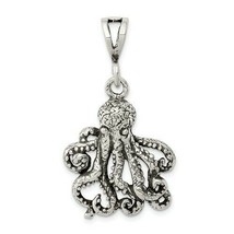 NEW Sterling Silver Antiqued Octopus Charm - £43.17 GBP