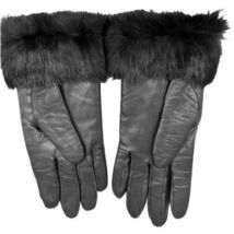 VTG Black Leather Gloves Fur Cuff Women Sz L Korea  - $422.58 MXN VTG Black Leather Gloves Fur Cuff Women Sz L Korea  - $422.58 MXN