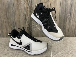 Nike PG 4 Oreo Paul George Sneakers Men&#39;s Size 8 Style #CD5079-100 White/Blk - £32.38 GBP