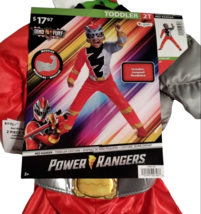 Dino Fury Red Power Rangers 2 Piece Toddler Costume 2T  Disguise Cosplay - £12.45 GBP