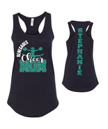 Glitter Cheer Mom Design Next Level Fitted Racerback Tank Top Cheerleade... - £19.14 GBP+