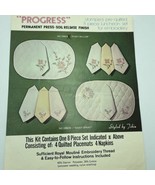 Progress Quilted 8 Piece Luncheon Set For Embroidery Pussy Willow Yellow... - $33.05 CAD