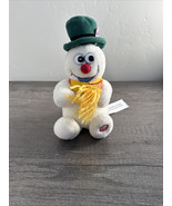 Vintage GEMMY 8” Green Hat  Frosty The Snowman Singing Plush Sings Frost... - $40.26 CAD