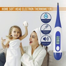 Digital Body Thermometer Fever Temperature Meter Accurate Waterproof Blue - £7.42 GBP