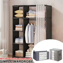Dustproof Wardrobe Rack Simple Cloth Wardrobe With 3x Clothes Storage Fo... - $18.20+