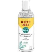 Burts Bees Foaming Face Wash, BHA Breakout Defense Cleanser for All Skin Types, - £22.92 GBP