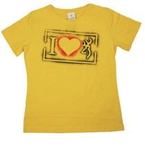 Womens NWT I Heart Browning Buckmark Love Classic Fit T-Shirt  Yellow Sz... - £8.65 GBP