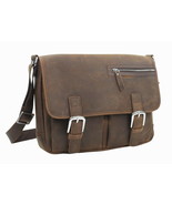 Vagarant Traveler 15 in. Cowhide Leather Casual Messenger Bag L10.Distress - $204.00