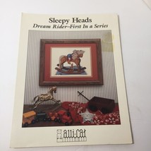 Sleepy Heads Dream Rider Cross Stitch Pattern Book Allicat Rocking Horse - $9.88