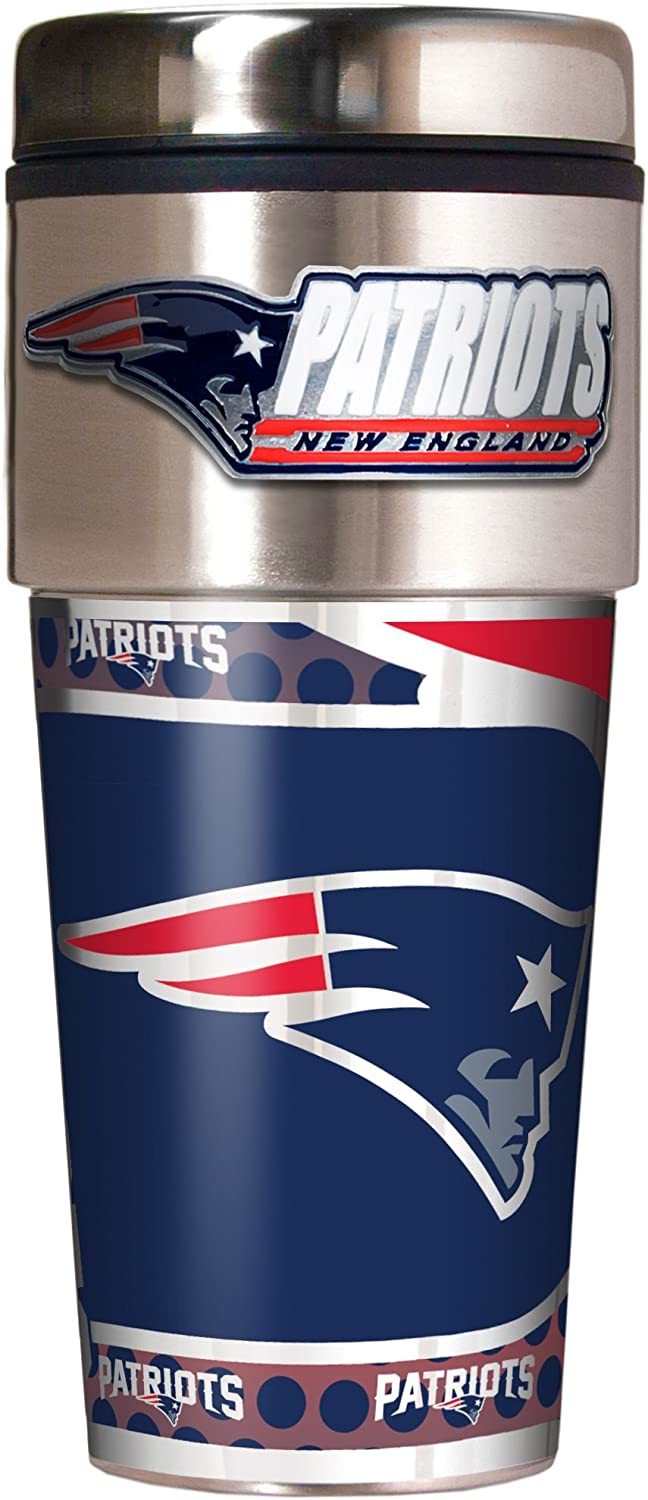 New England Patriots Metallic Travel Tumbler Stainless Steel 16oz - $24.99