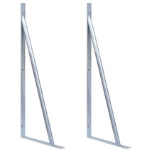 vidaXL Support Brackets for Fence Post 2 pcs Galvanized Steel - $59.54