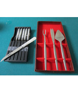 SHEFFIELD KALMAR ENGLAND PEARL HANDLE STAINLESS BLADES SET OF (6) STEAK ... - $144.86 CAD
