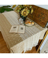 Vintage Table Runners 13&quot;x68&quot; Farmhouse Crochet Country Rustic Lace Tabl... - £16.31 GBP