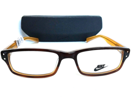 New Nike NK 7200 602 52mm Tortoise Clear Rectangular Men&#39;s Eyeglasses Fr... - £74.47 GBP