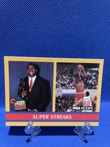 Magic Johnson and Michael Jordan 1990 NBA Hoops Card 385 - £239.80 GBP