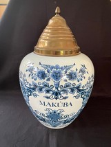 Antique Delft XL Tobacco Jar. Makuba. Marked Bottom - $299.25