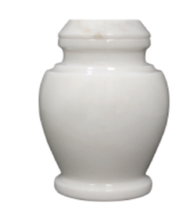 Small/Keepsake 15 Cubic Inch Carpel Antique White Marble Funeral Cremation Urn - £103.66 GBP