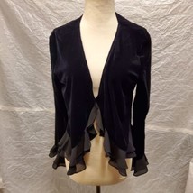 Dressbarn Collection Women&#39;s Black Polyester Blend Cardigan, Size 12 - $29.69