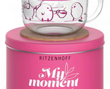Ritzenhoff My Moment - Pink tea glass mug with lid and coaster - 0,4Lt /... - £35.62 GBP