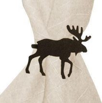 Village Wrought Iron NR-19 Moose Napkin Ring - Black - £8.00 GBP