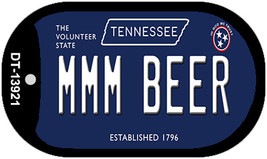Mmm Beer Tennessee Blue Novelty Metal Dog Tag Necklace - £12.74 GBP