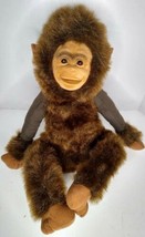 Vintage Safari Monkey Plush Kid&#39;s Toy Shalom Toy Co. 15&quot; SITTING NO Accessories - £7.08 GBP
