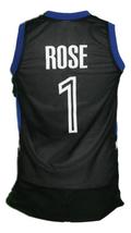 Derrick Rose #1 Mean Streets Express Basketball Jersey Sewn Black Any Size image 2