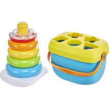 Fisher-Price Baby Toy Gift Set with Rock-a-Stack Ring Stacking Toy and Babys Fir - £26.61 GBP