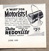 1950 Print Ad Delta Reddylite Electric Lanterns Motorists Marion,IN - $8.90
