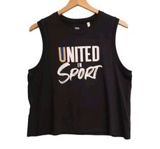 Dsg Womens Large Black United In Sport Graphic Print Muscle Tank Top  - £11.59 GBP