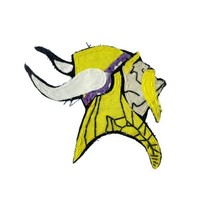 Minnesota Vikings Patch Handmade Sew-on Applique 3.5 x 5 inch Right Face - £9.83 GBP