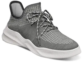 Stacy Adams Athletic Shoes Vortex Knit Plain Toe Lace Up Gray 25436-020 - £71.93 GBP