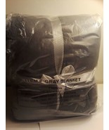 Generic Gray Throw Blanket Fleece with Tie New Unused 4&#39;x5&#39; - $9.99
