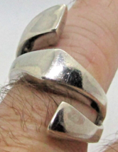 Pianegonda 925 Sterling Silver Unique Wide Modernist 17.24 grams Ring Si... - $216.81