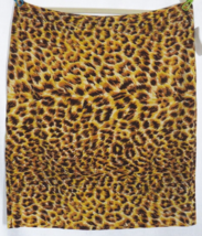 Norma Kamali Women&#39;s Leopard Print Silky Stretchy Pencil Skirt Size XL 16-18 - £47.25 GBP