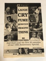 1993 20/20 15th Anniversary Tv Guide Print Ad Hugh Downs Barbara Walters TPA21 - £4.65 GBP