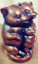 Three Little Pigs Bank Metal Made in USA Copper coated.  image 4