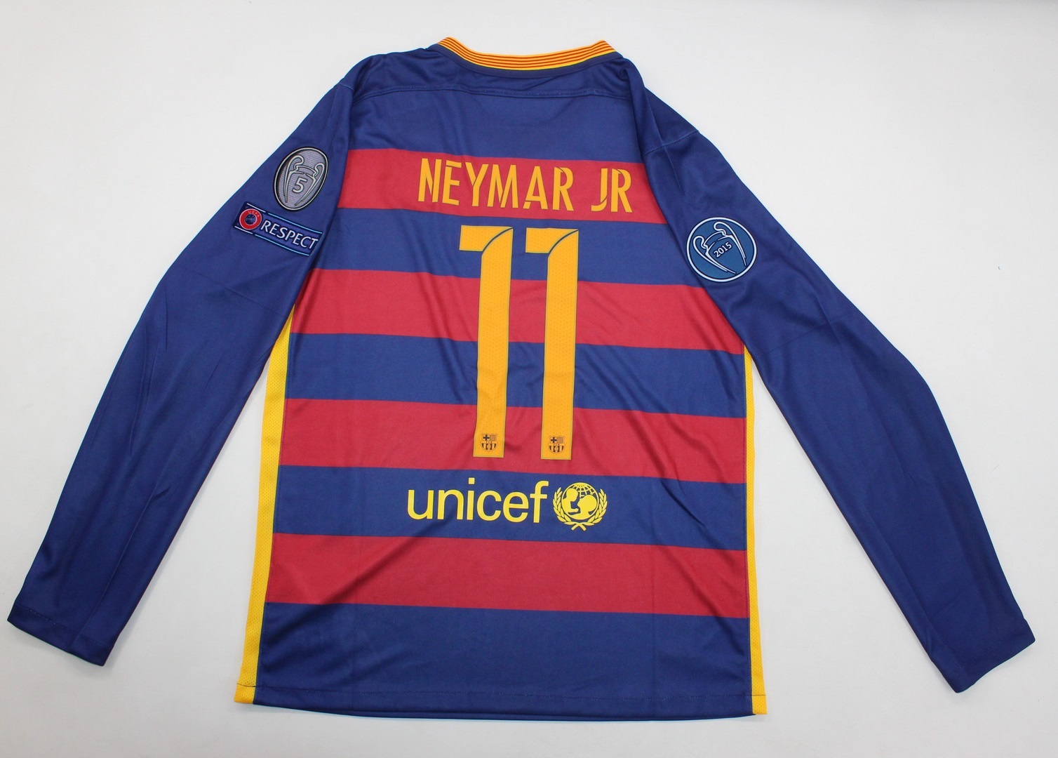 Fc barcelona 2015 2016 jersey shirt neymar home long sleeve playera chamarra UCL