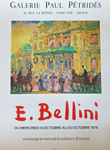 E.Bellini - Original Exhibition Poster – Gallery Paul Petrides – Poster -1976 - £114.23 GBP