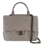 Chanel Classic Top Handle Lambskin Leather Jumbo Flap Shoulder  Bag - £3,382.40 GBP