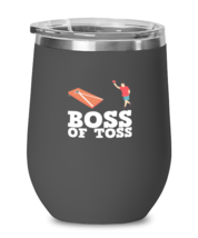 Wine Tumbler Stainless Steel Insulated  Funny Boss Of The Toss Cornhole ... - £19.61 GBP