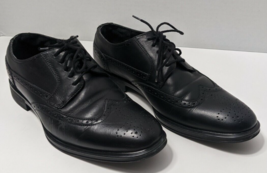 Aldo Men&#39;s Shoes US Size 7 Black Lace Up Round Toe Wingtip Brogue Dress Shoe - £20.06 GBP