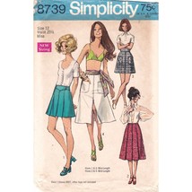 Vintage Sewing PATTERN Simplicity 8739, Misses 1970 Set of Skirts in Two Lengths - £14.70 GBP