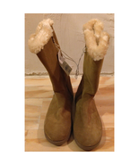 NWT Universal Thread Natural Suede Fur Boots Size 7 Ladies Fall Winter - $25.65 CAD