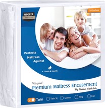 Utopia Bedding Premium Zippered Mattress Encasement (Fits 10 Inches Mattress, - £24.71 GBP